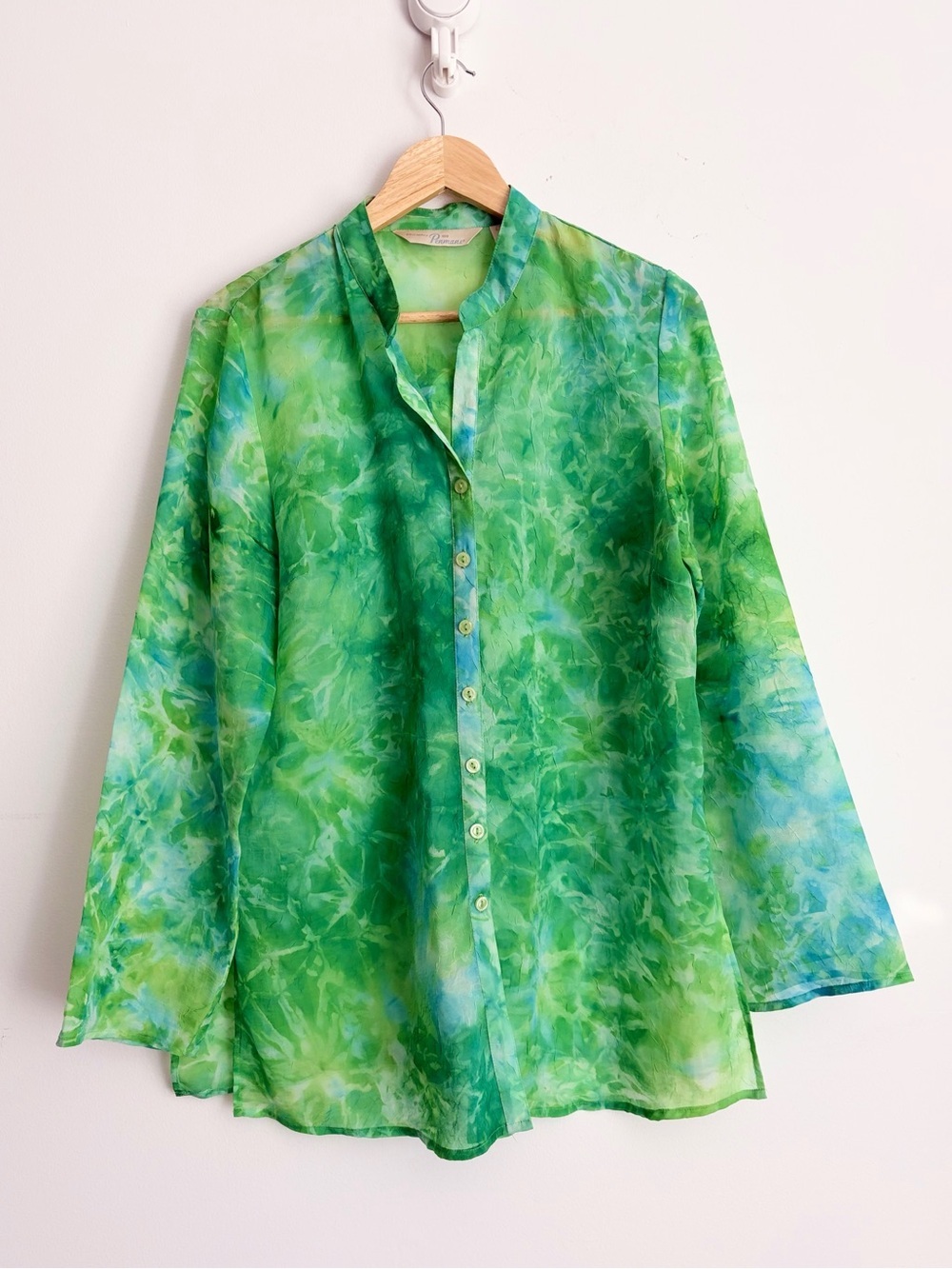 Vintage Penmans Green Sheer Blouse Coastal Resortcore L